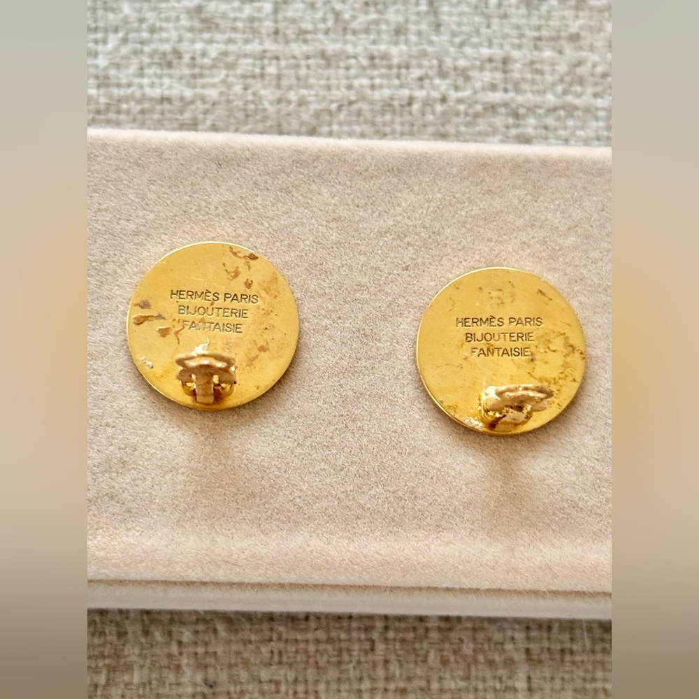 Vintage Hermes Clip Earrings - Picture 3 of 3